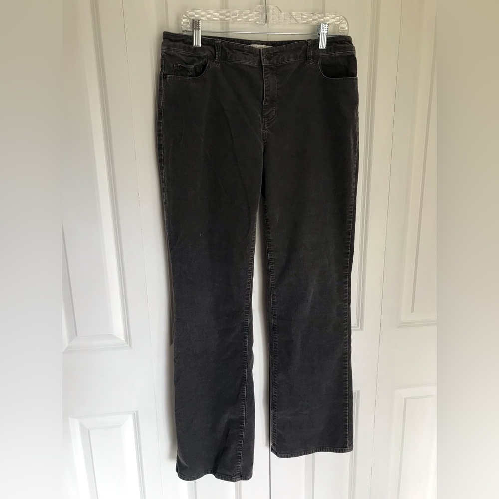 Natural Fit Size 10 Gray Corduroy